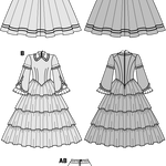 Patrón Burda 2768 Vestidos siglo XIX - Ribes y Casals