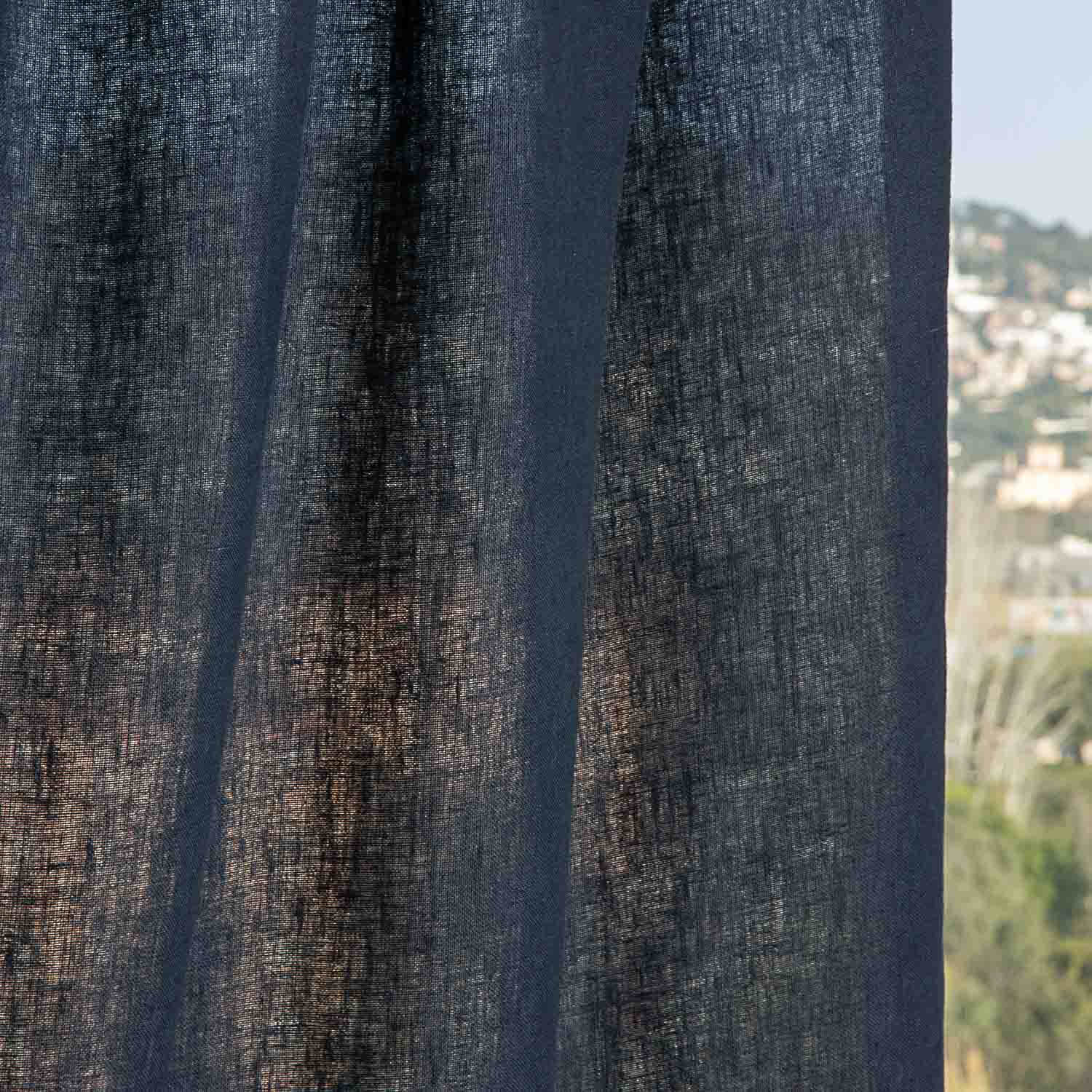 Lin 100 % bleu marine – Largeur 300 cm - Ribes y Casals