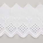 Bande de batiste brodée blanche modèle 29009 – 70 mm - Ribes y Casals