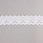 Bande de batiste brodée blanche modèle 29019 – 30 mm - Ribes y Casals