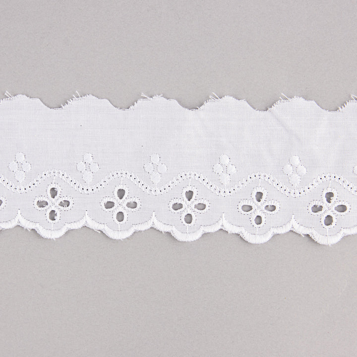 Bande de batiste brodée blanche modèle 29020 – 50 mm - Ribes y Casals
