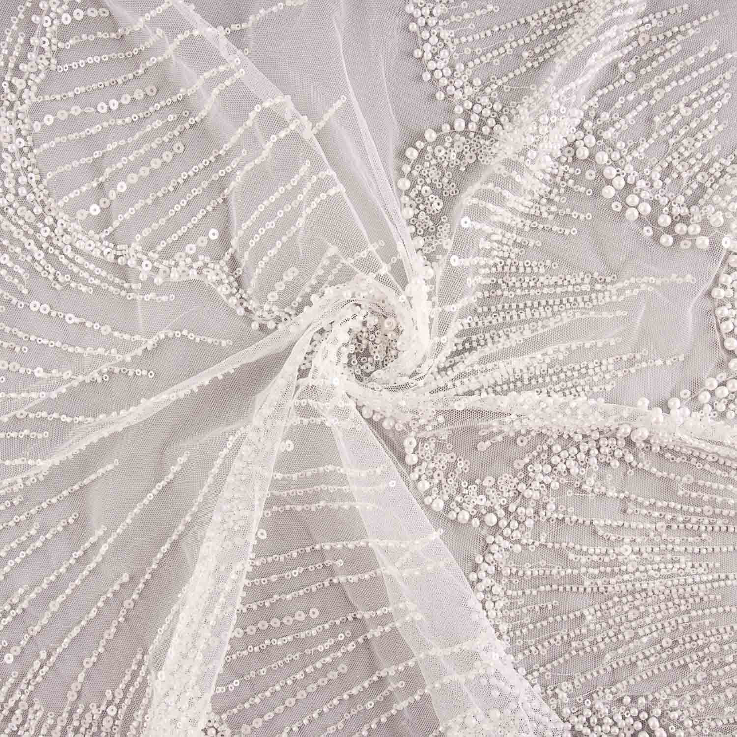 Strass Mariée Tulle Blanc Dégradé Perlé Élégance - Ribes y Casals
