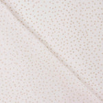 Popeline de coton à pois beiges sur fond blanc - Ribes y Casals