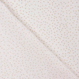 Popeline de coton à pois beiges sur fond blanc - Ribes y Casals