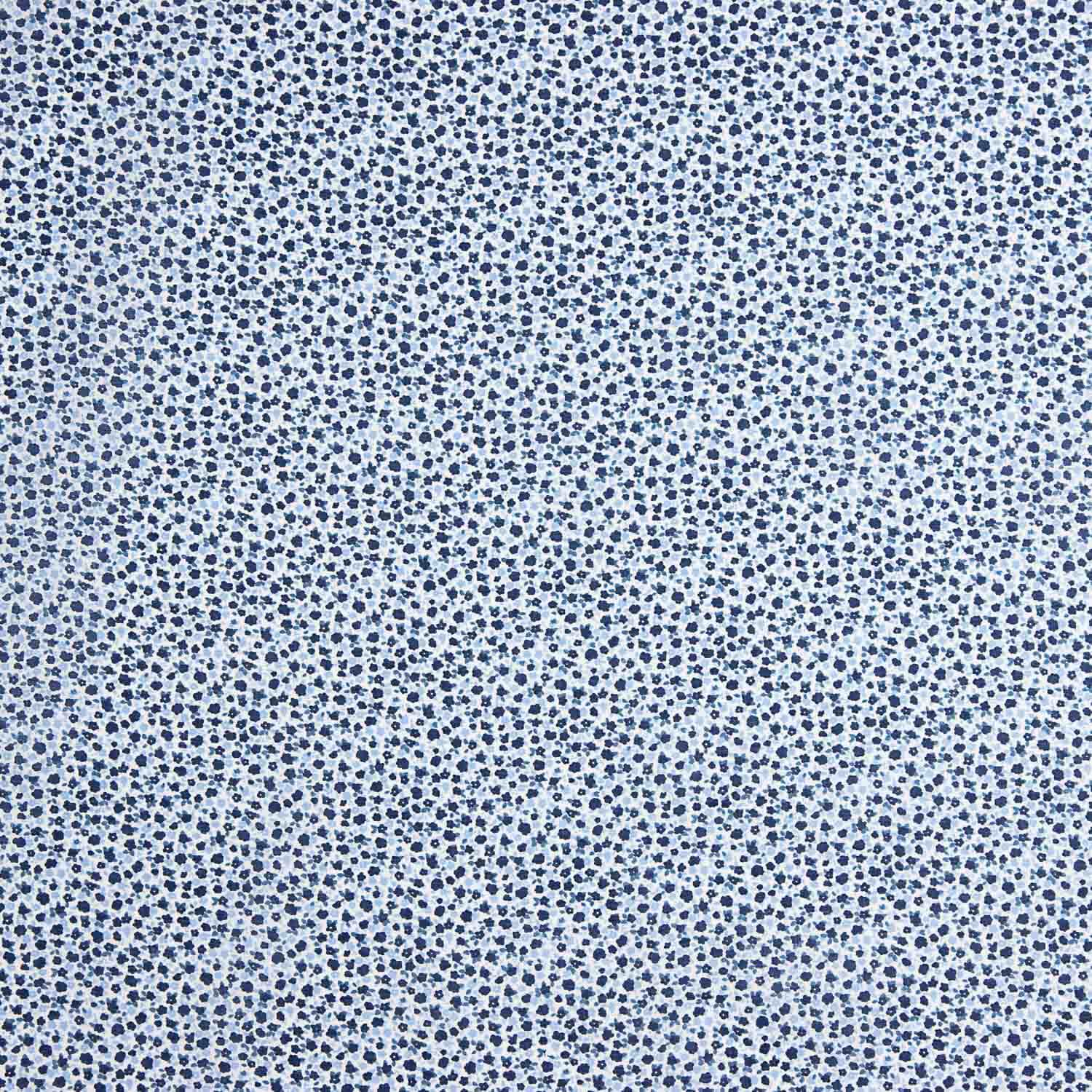 Popeline de coton micro florale bleue - Ribes y Casals