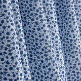 Popeline de coton micro florale bleue - Ribes y Casals