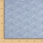 Popeline de coton micro florale bleue - Ribes y Casals