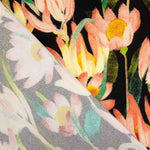 Crêpe de viscose imprimé « Fleurs nocturnes » - Ribes y Casals
