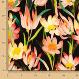 Crêpe de viscose imprimé « Fleurs nocturnes » - Ribes y Casals