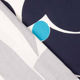 Satin de viscose Jardin Graphique Bleu - Ribes y Casals
