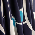 Satin de viscose Jardin Graphique Bleu - Ribes y Casals