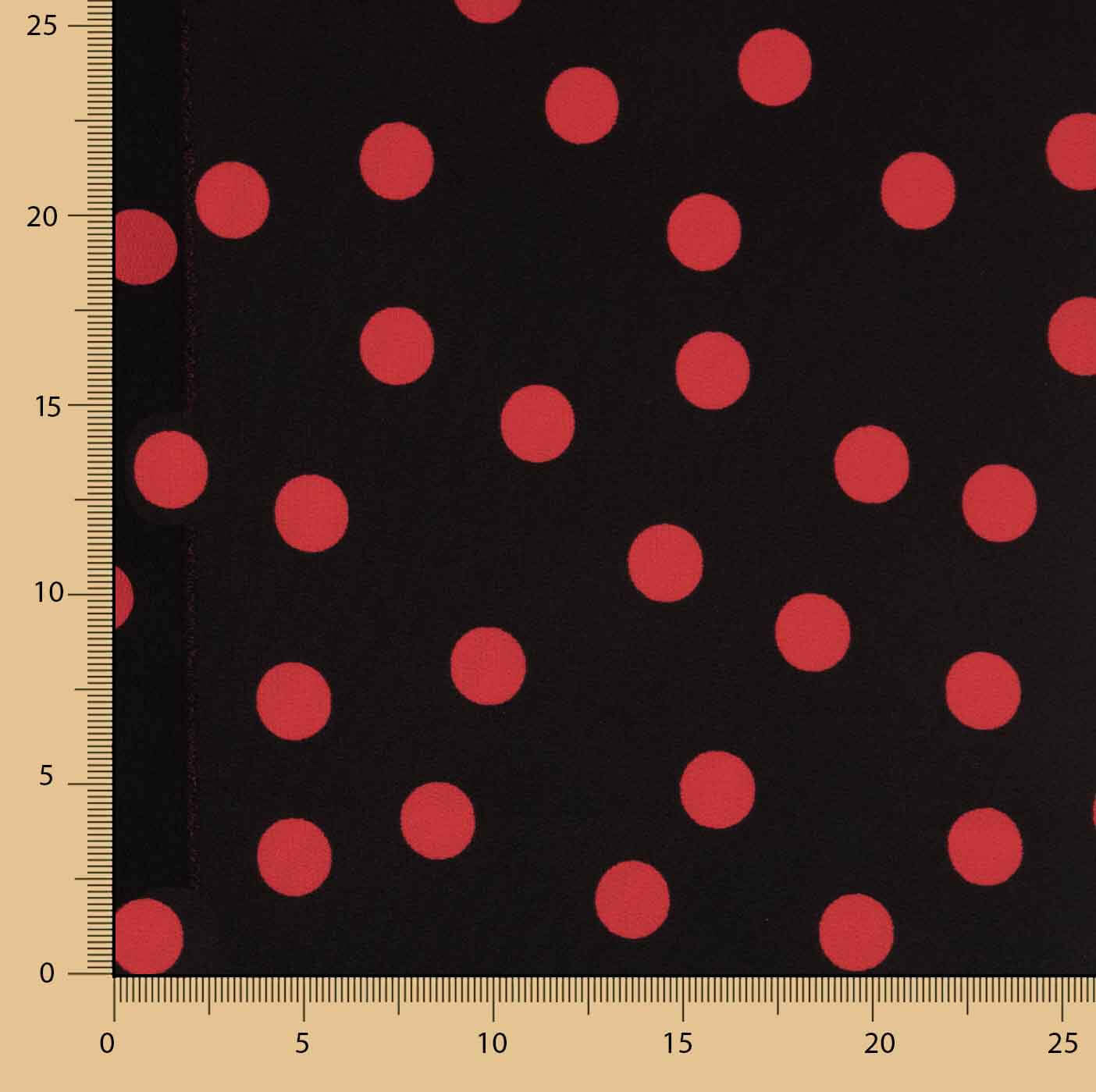 Koshibo à pois 15 mm noir-rouge - Ribes y Casals