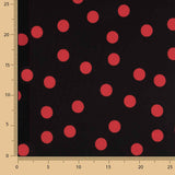 Koshibo à pois 15 mm noir-rouge - Ribes y Casals