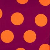 Satin Spandex Pois Maxi Orange - Ribes y Casals