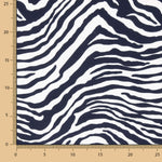 Piqué Poliéster Cebra Marino - Ribes y Casals