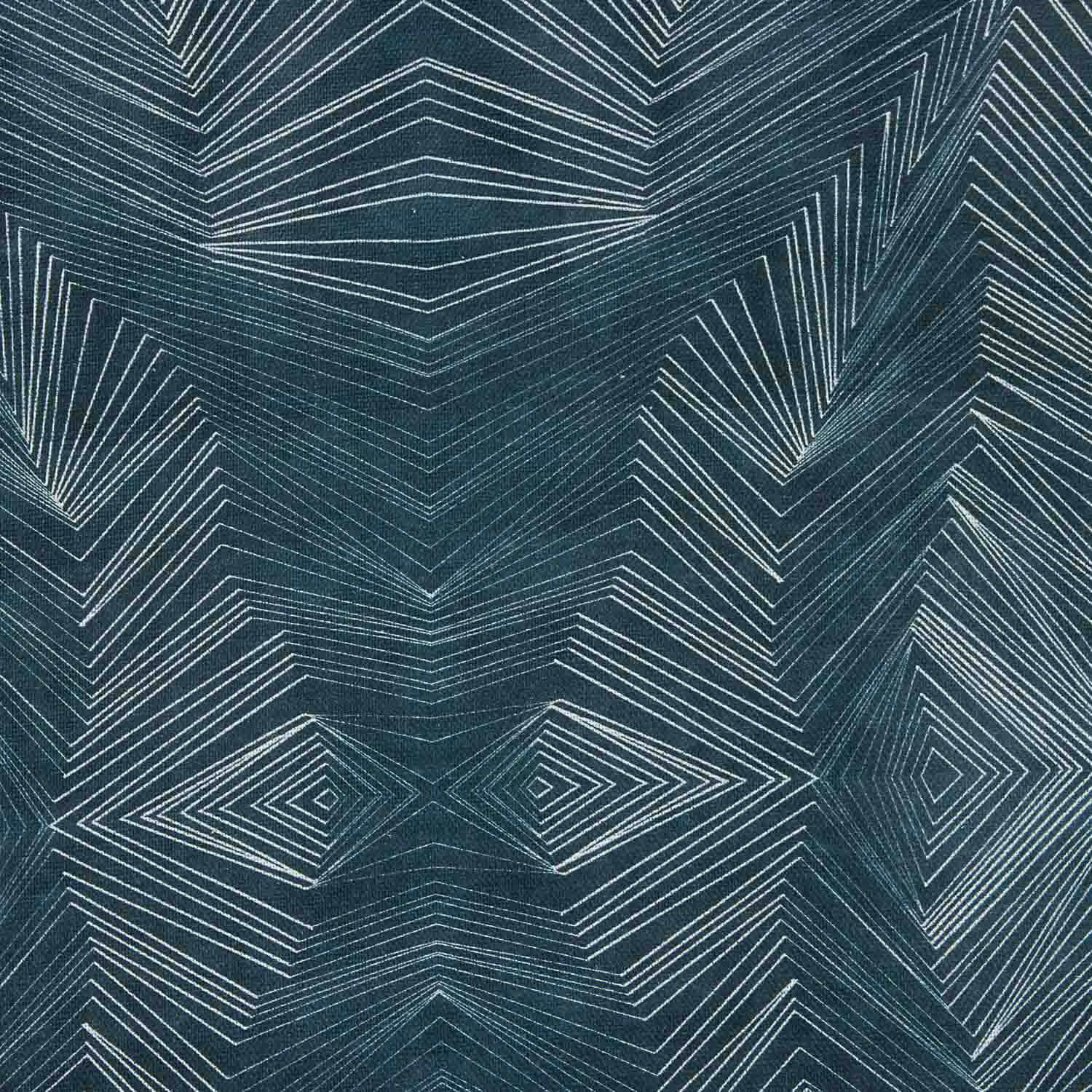 Lin et jute imprimé géométrique Abyssal - Ribes y Casals