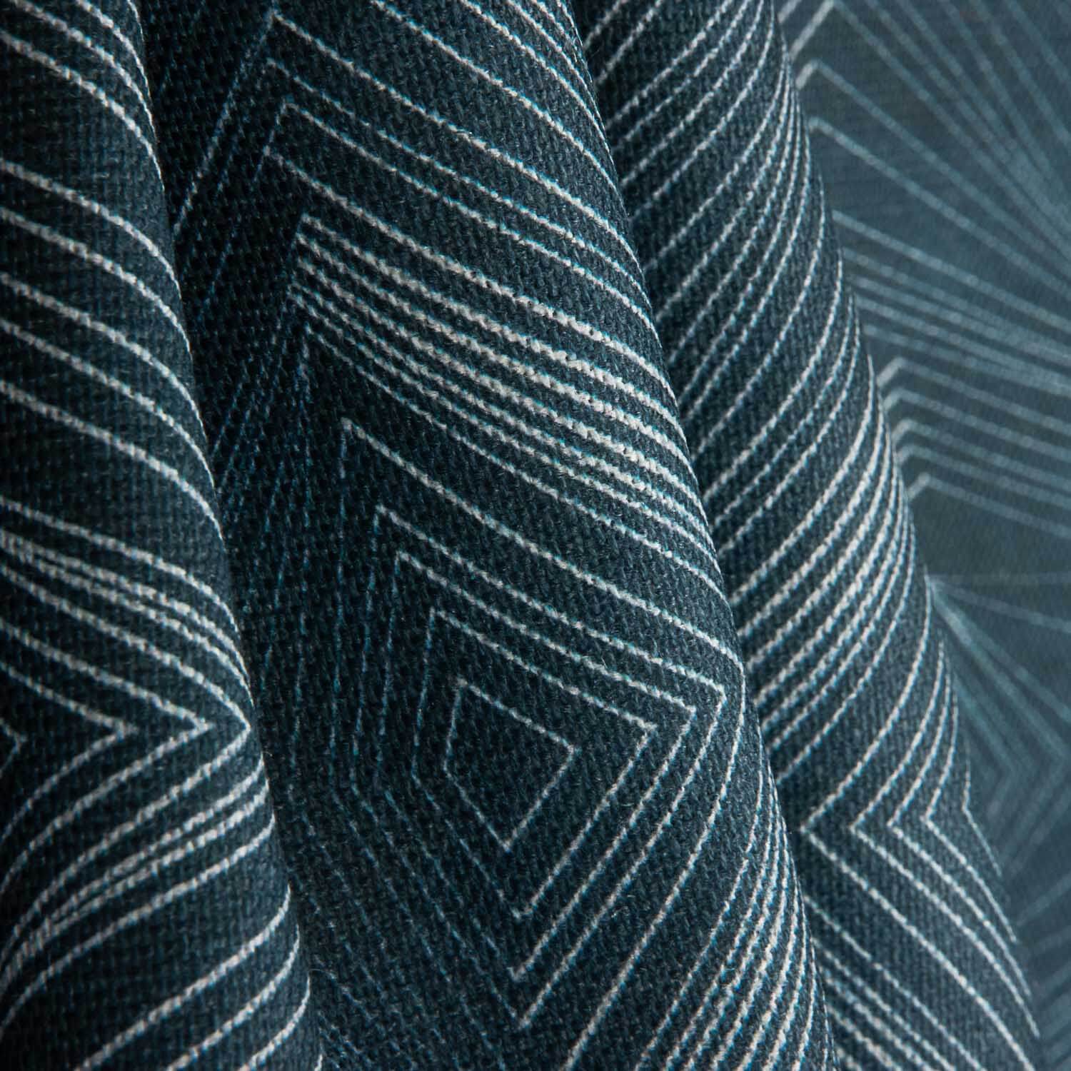 Lin et jute imprimé géométrique Abyssal - Ribes y Casals