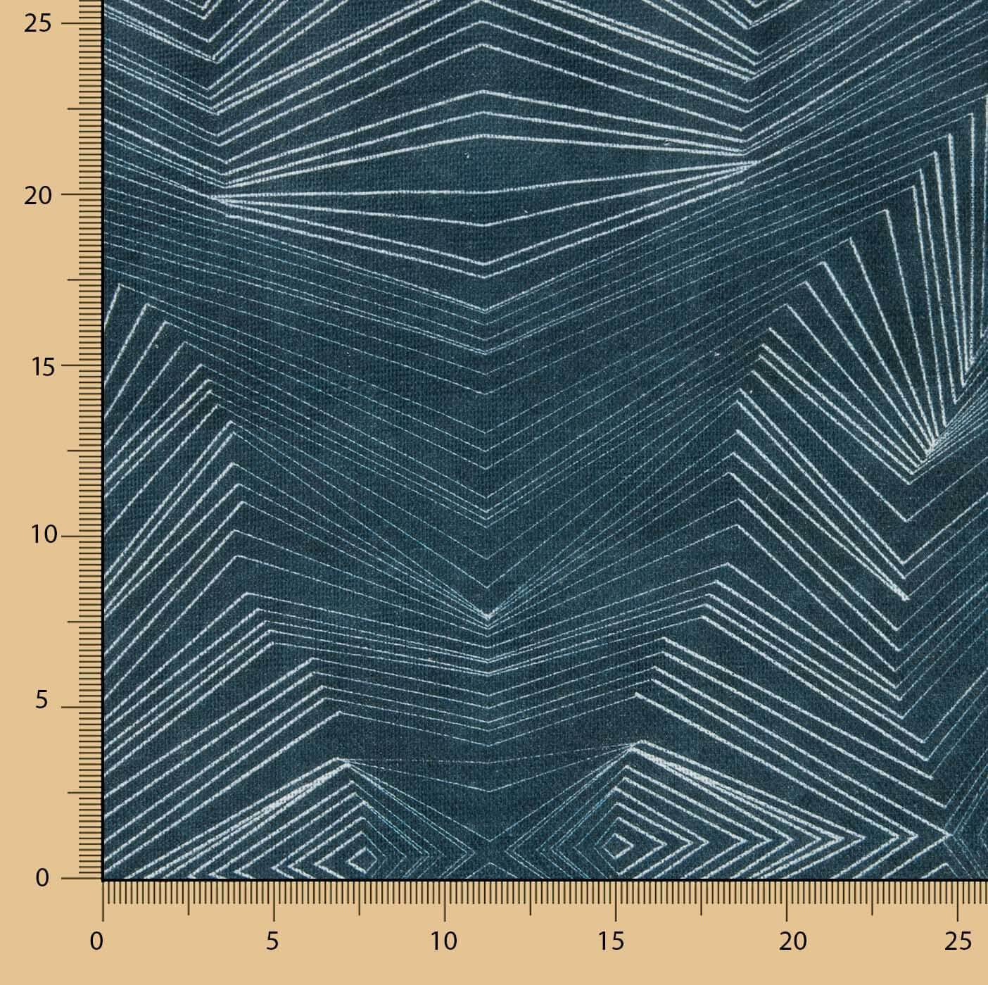 Lin et jute imprimé géométrique Abyssal - Ribes y Casals