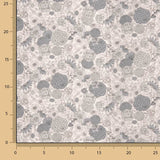 Popeline de coton vintage à fleurs grises - Ribes y Casals