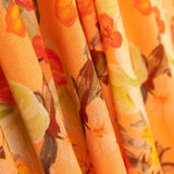 Crêpe Viscose Orange Coquelicot - Ribes y Casals