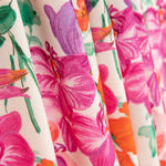 Crêpe Viscose Coquelicot Écru - Ribes y Casals