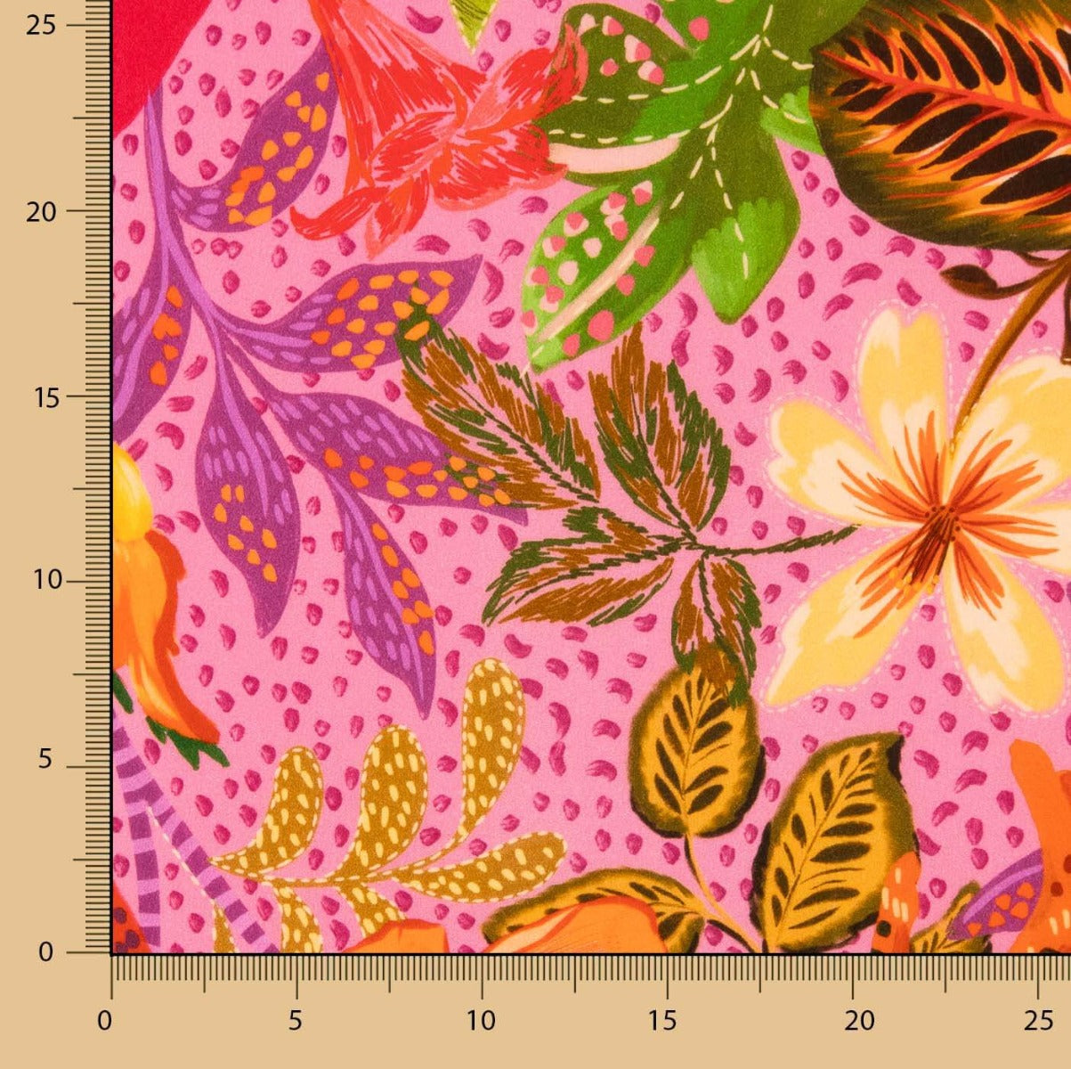 Crêpe Viscose Tropique Fuchsia - Ribes y Casals