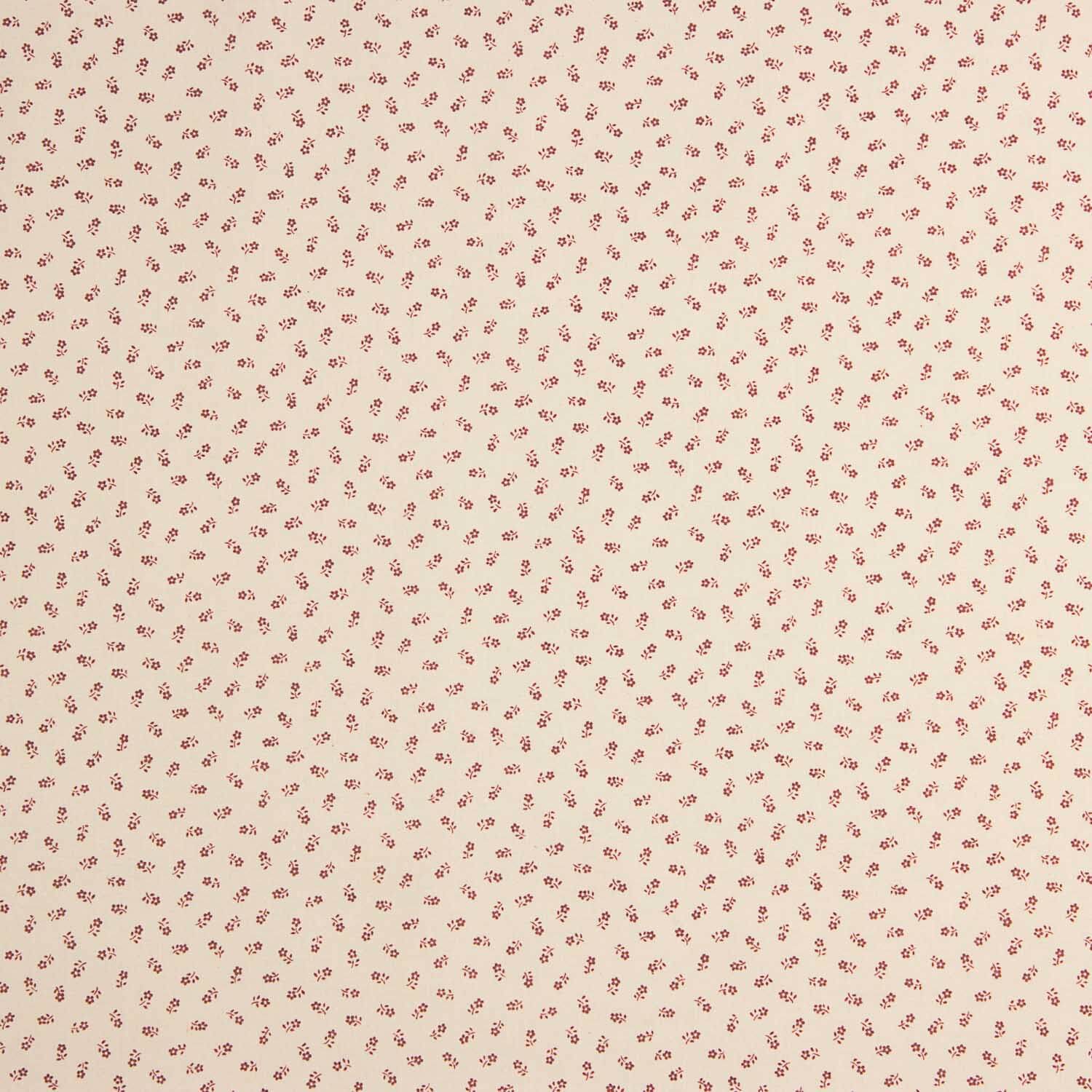 Popeline de coton micro florale rouge - Ribes y Casals