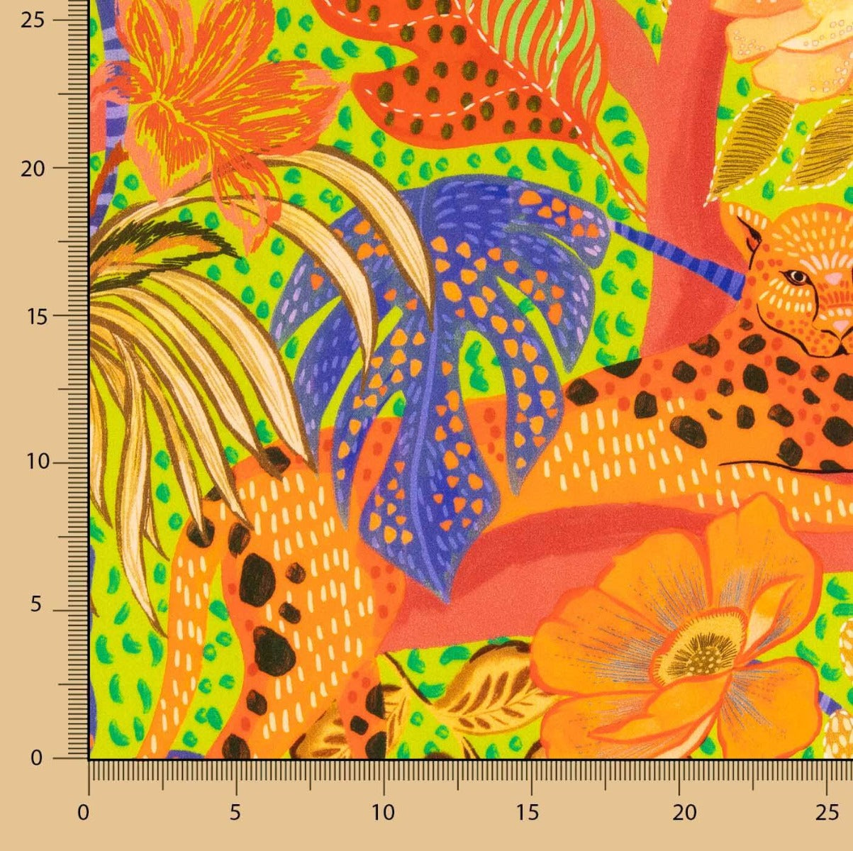 Crêpe Viscose Tropique Vert - Ribes y Casals