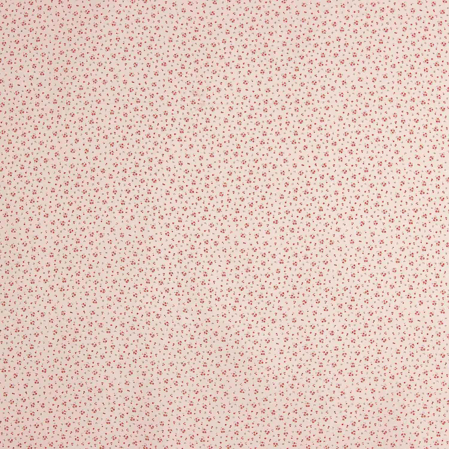 Popeline de coton micro-fleur rose poudré - Ribes y Casals