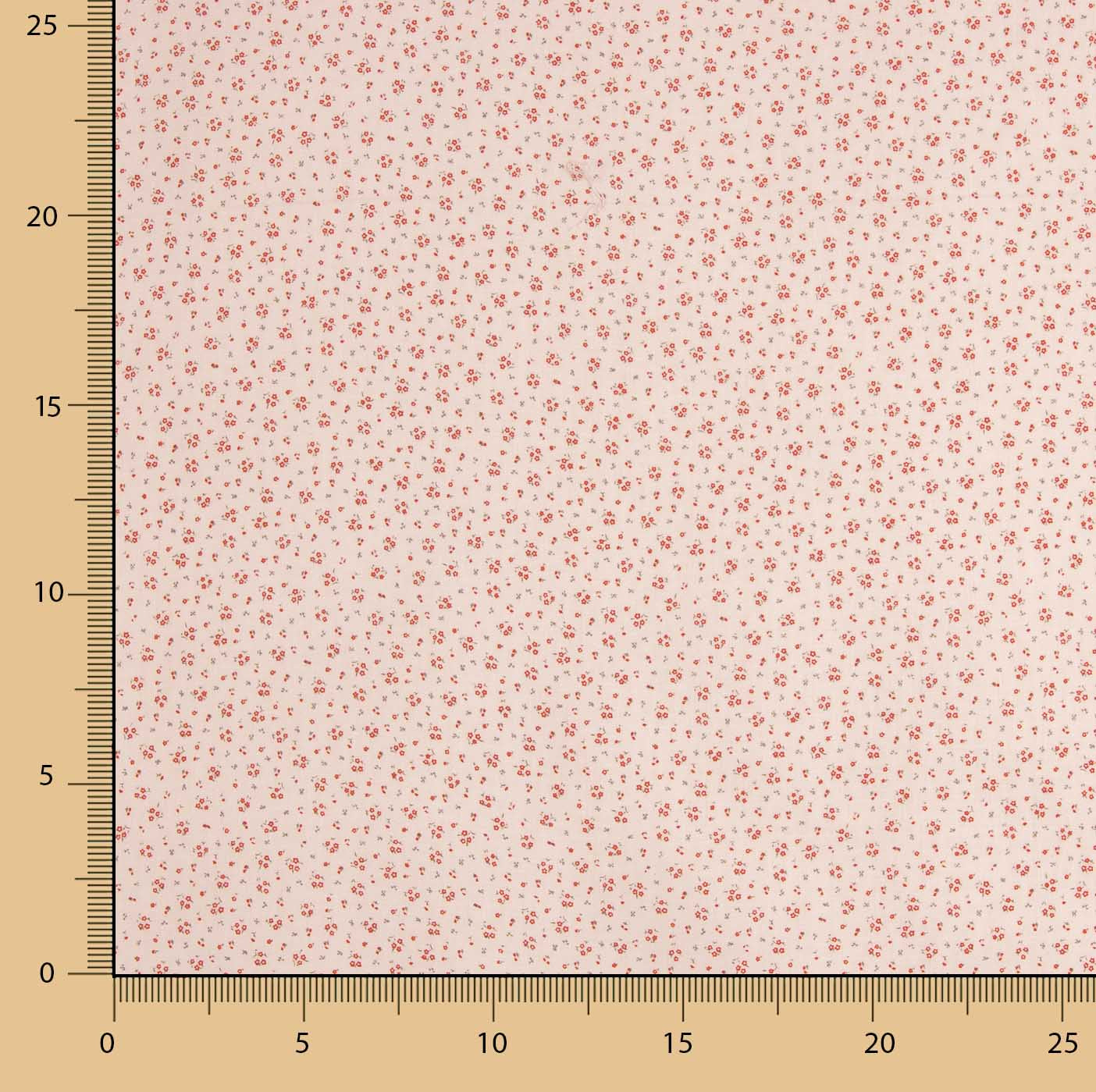 Popeline de coton micro-fleur rose poudré - Ribes y Casals