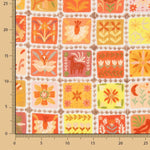 Voile Viscose Corail Mosaïque - Ribes y Casals