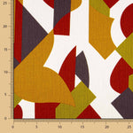 Satén Poliéster Geométrico Cobre - Ribes y Casals