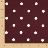 Crep Poliéster Lunares Granate - Ribes y Casals