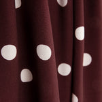 Crep Poliéster Lunares Granate - Ribes y Casals
