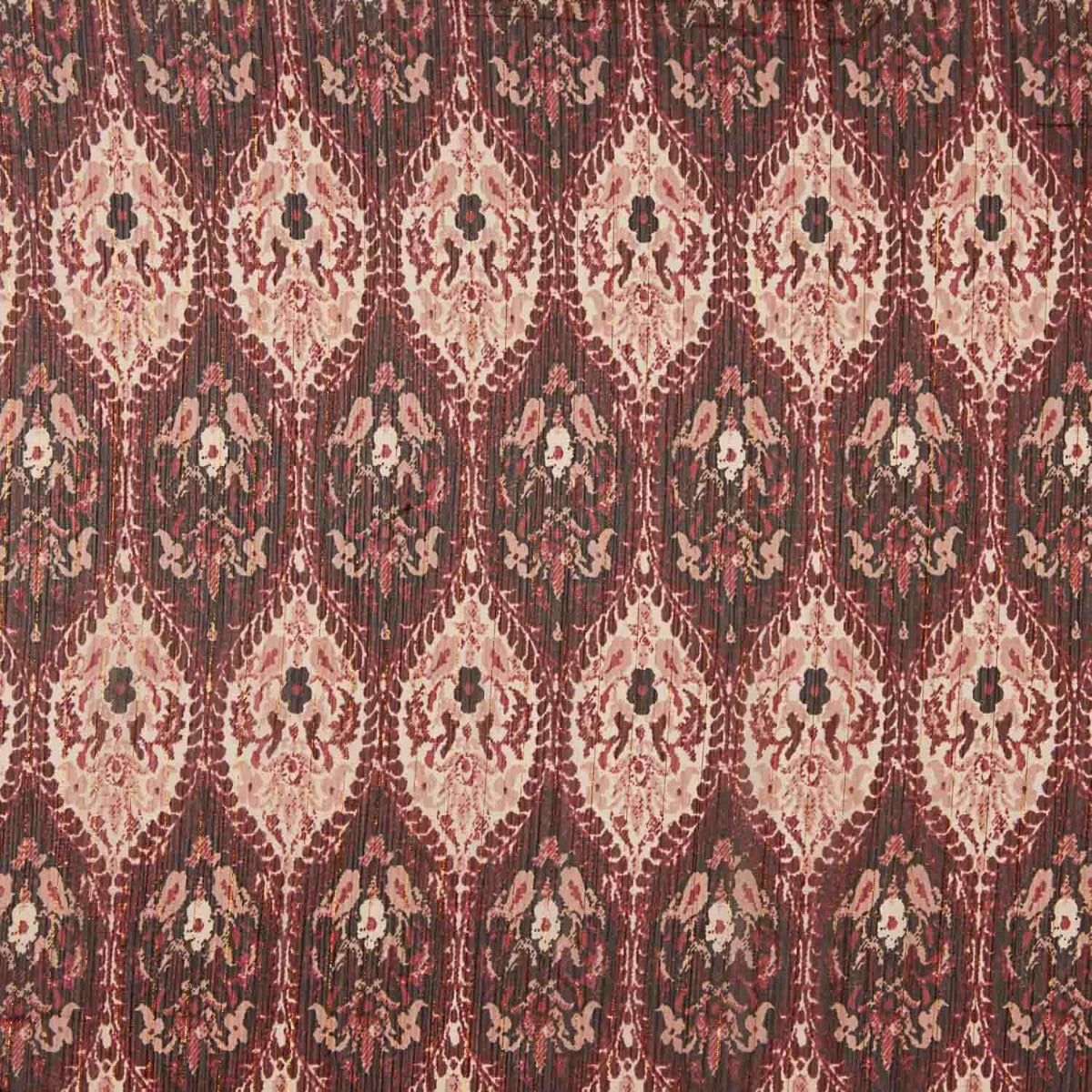 Bambula Lurex Poliéster Étnico Granate - Ribes y Casals