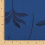 Satin Viscose Shadow Flower Bleu - Ribes y Casals