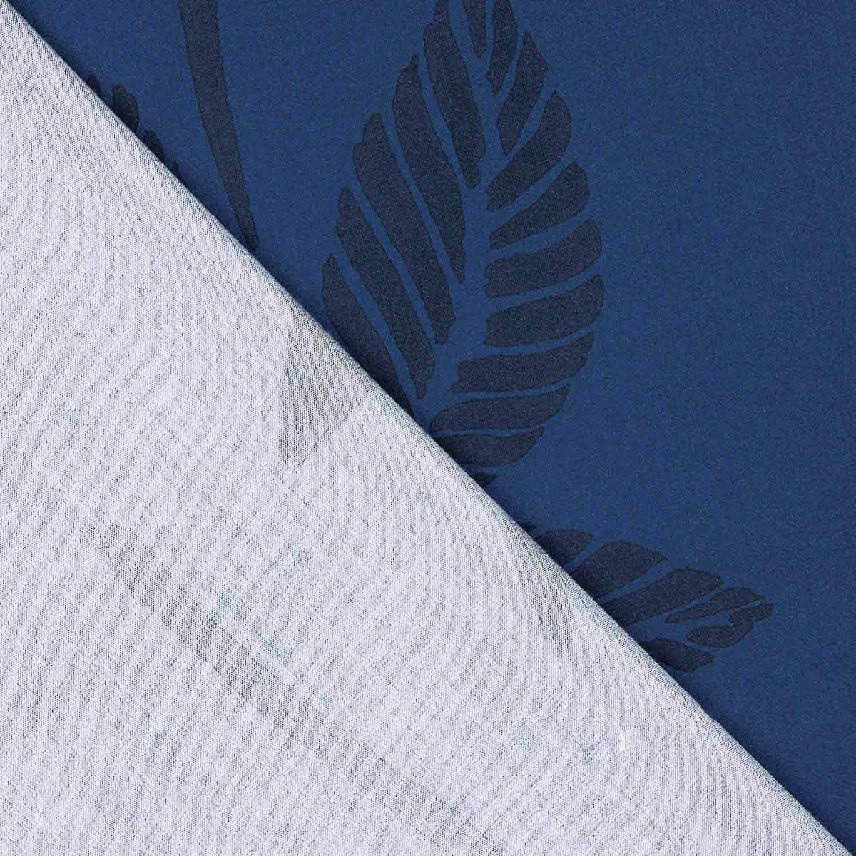 Satin Viscose Shadow Flower Bleu - Ribes y Casals
