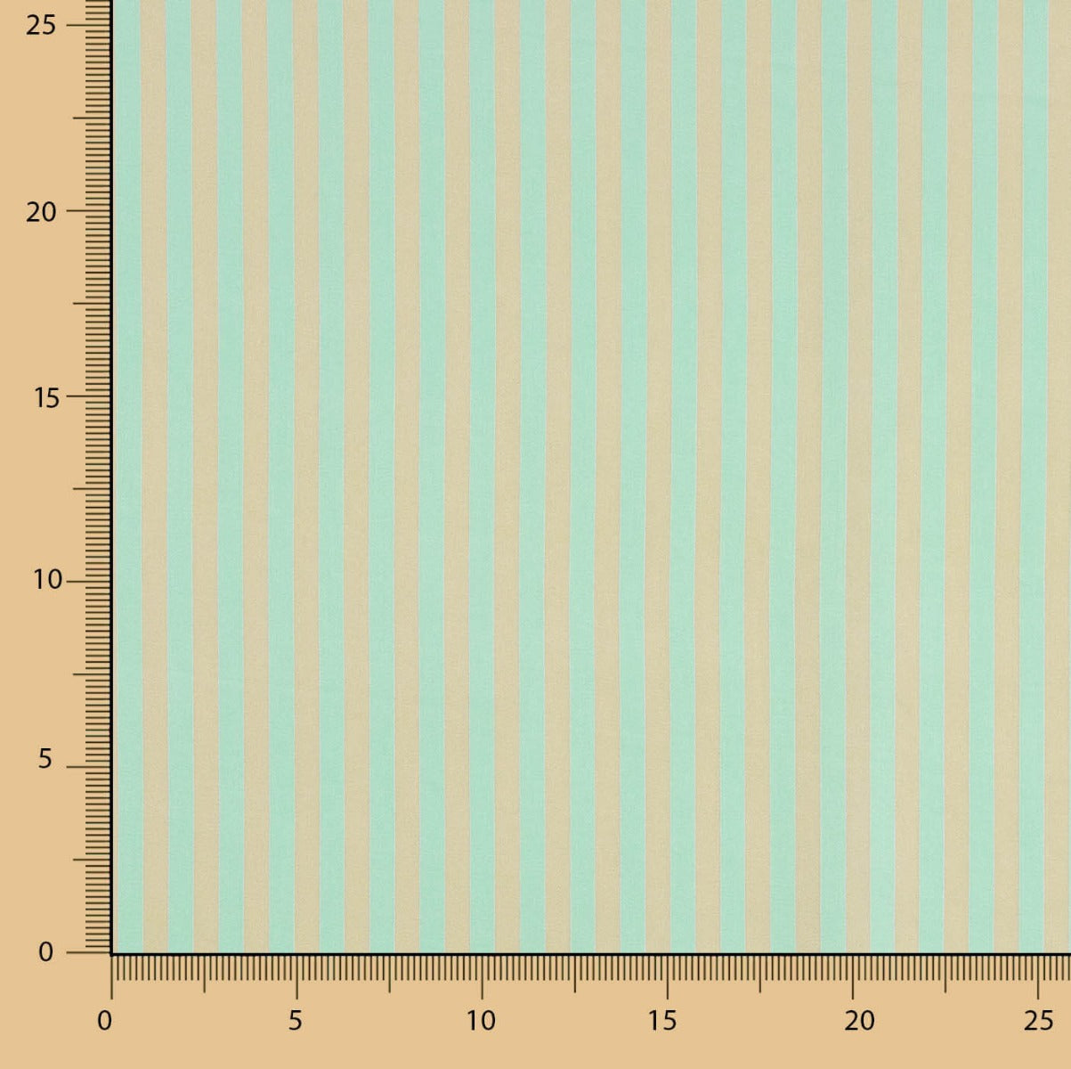 Satin de viscose bicolore rayé vert-beige - Ribes y Casals