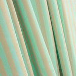 Satin de viscose bicolore rayé vert-beige - Ribes y Casals