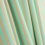 Satin de viscose bicolore rayé vert-beige - Ribes y Casals