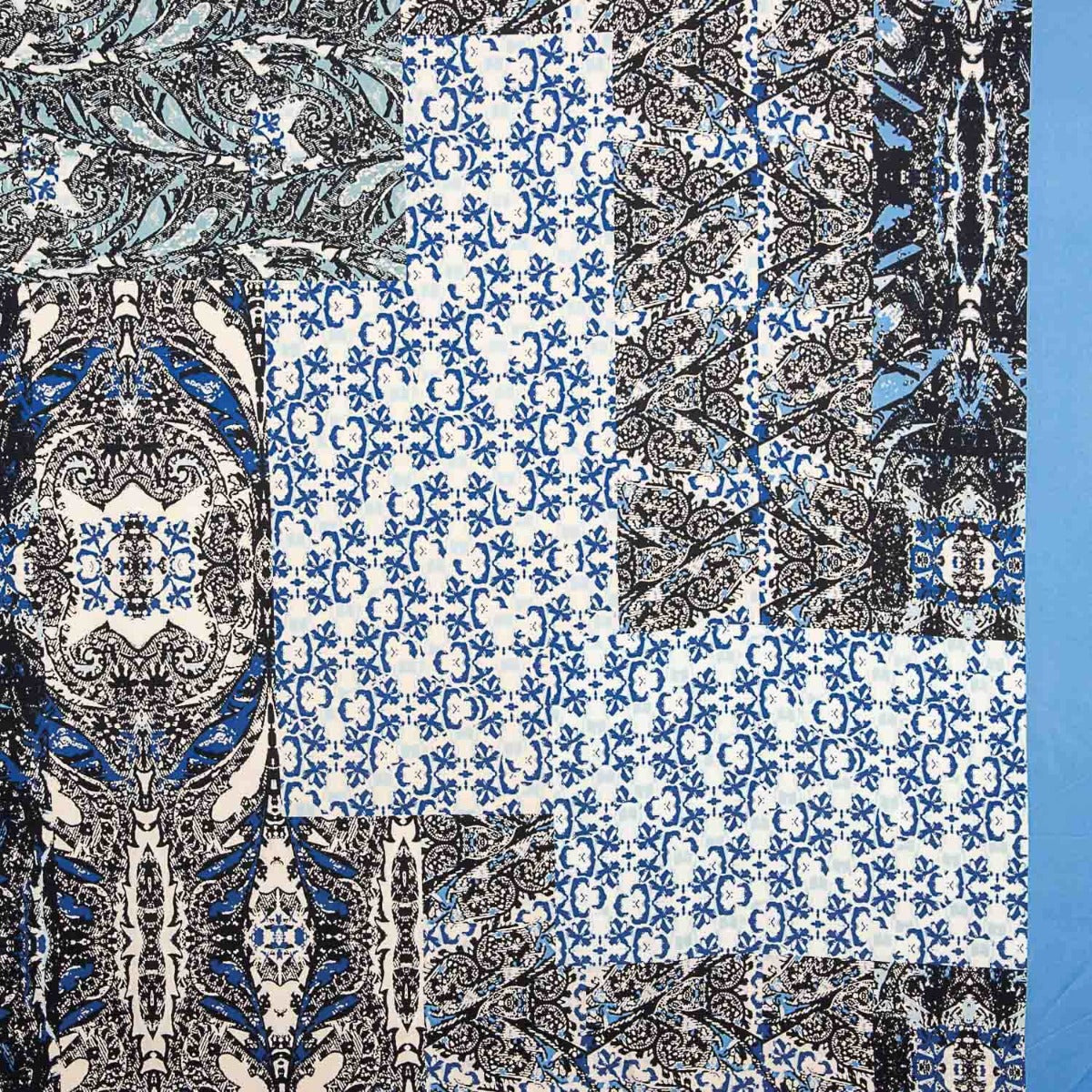 Satin de viscose Bicolore Bordure imprimée - Ribes y Casals