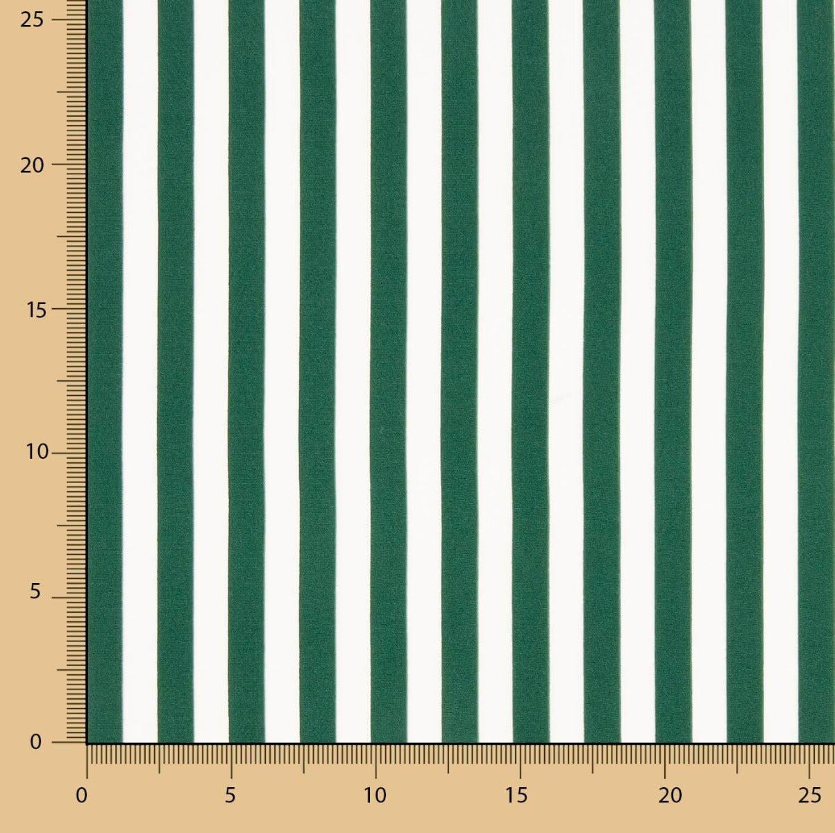 Viscose crêpé rayé vert et blanc - Ribes y Casals
