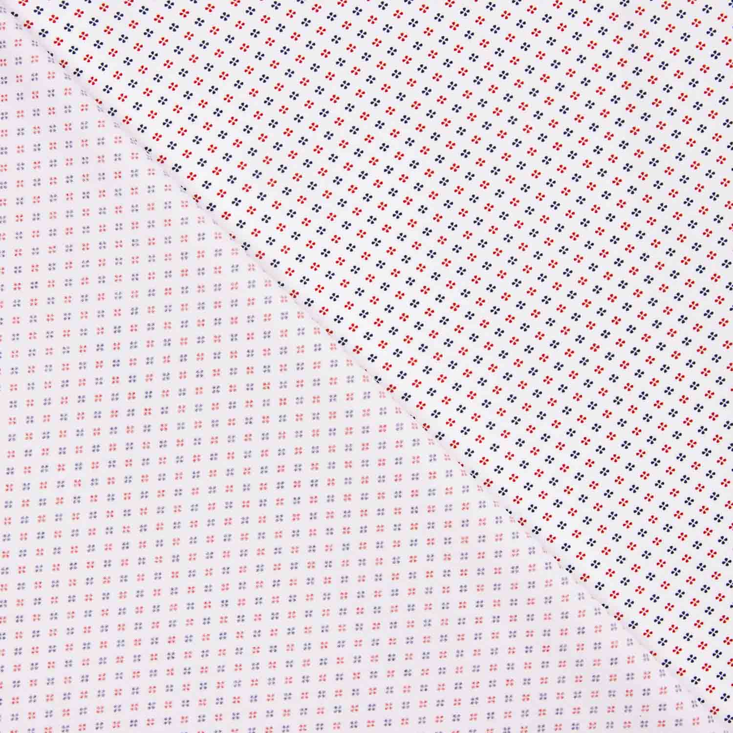 Chemise en coton à fleurs rouges et bleues - Ribes y Casals