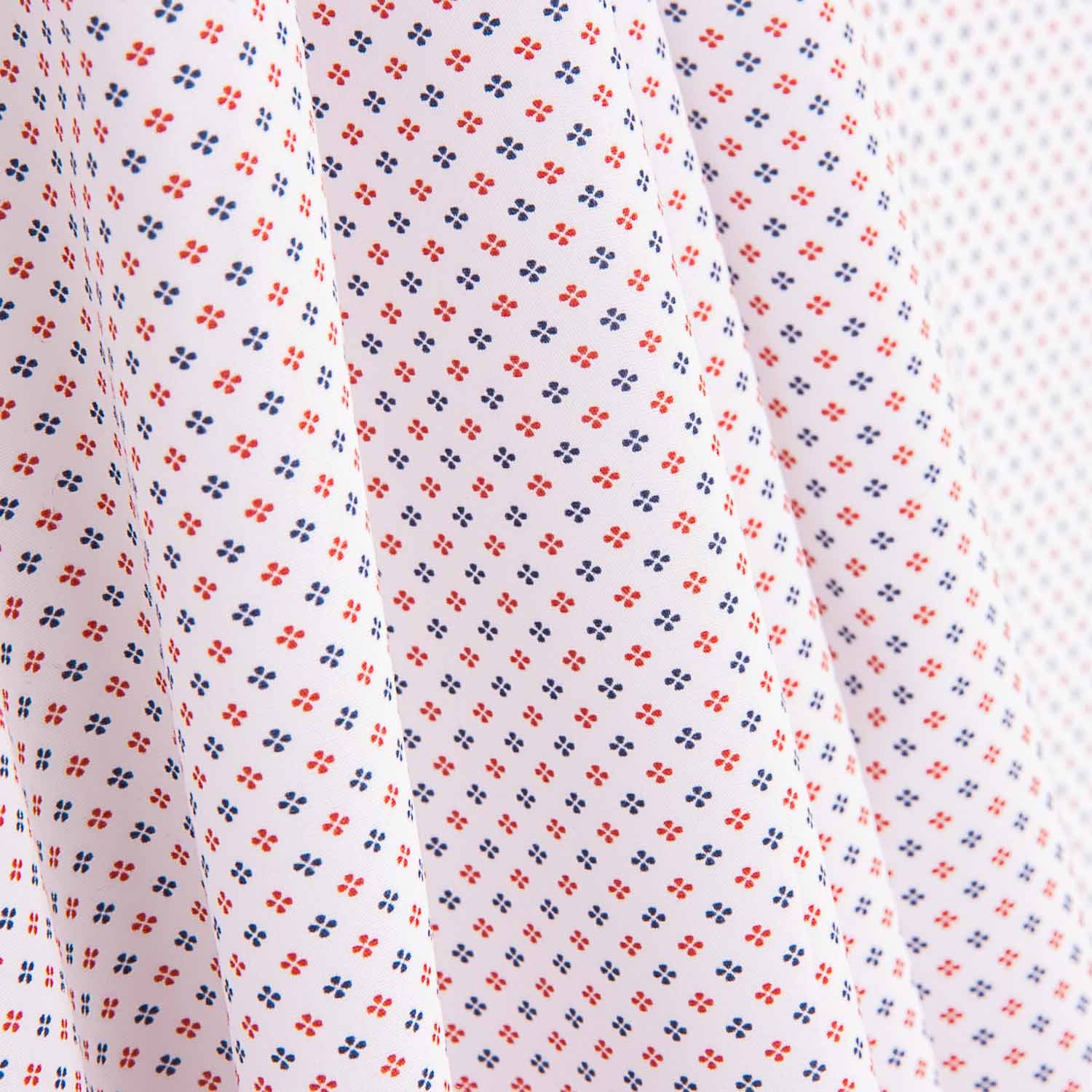 Chemise en coton à fleurs rouges et bleues - Ribes y Casals