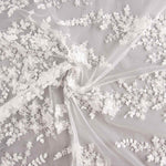 Robe de mariée en tulle blanc avec strass et fleurs 3D « Elegance » - Ribes y Casals