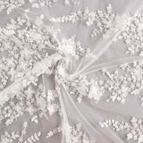 Robe de mariée en tulle blanc avec strass et fleurs 3D « Elegance » - Ribes y Casals