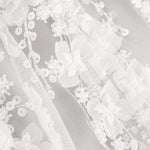 Robe de mariée en tulle blanc avec strass et fleurs 3D « Elegance » - Ribes y Casals
