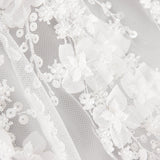 Robe de mariée en tulle blanc avec strass et fleurs 3D « Elegance » - Ribes y Casals