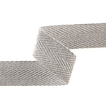 Ruban en chevrons coton 30 mm gris - Ribes y Casals