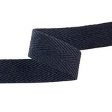 Ruban en coton à chevrons 30 mm bleu marine - Ribes y Casals